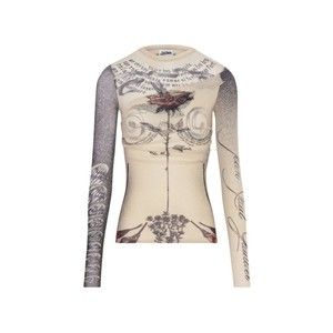 Jean Paul Gaultier Double Layer Mesh Tattoo Rose - NWT